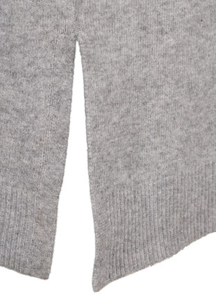 Zizzi Long cardigan tricoté avec poches, Light Grey Melange, Packshot image number 4