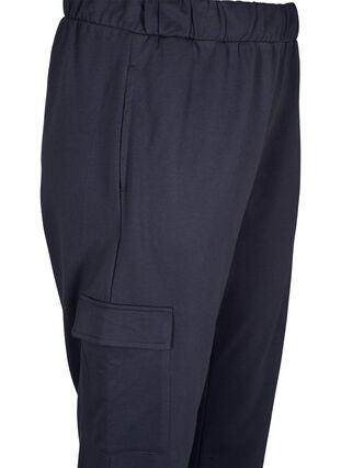 Zizzi Pantalon de survêtement avec poches cargo, Ombre Blue, Packshot image number 2