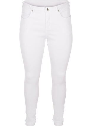 Zizzi Jean Amy super slim à taille haute, White, Packshot image number 0