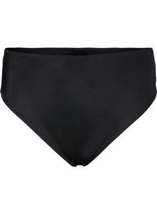 Zizzi Bas de bikini de couleur unie avec taille régulière, Black, Packshot image number 0