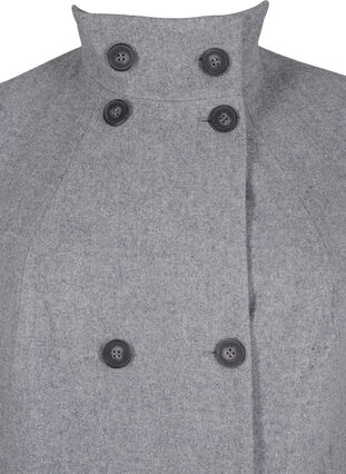 Zizzi Trench court avec coupe trapèze, Light Grey Melange, Packshot image number 2