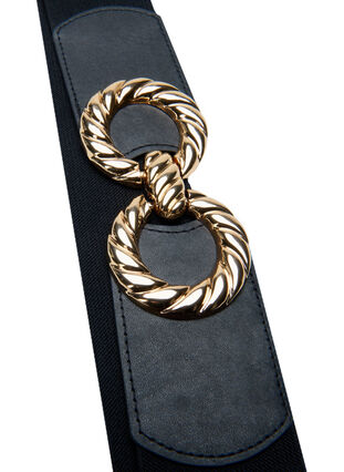 Zizzi Ceinture extensible avec boucle dorée, Black, Packshot image number 1