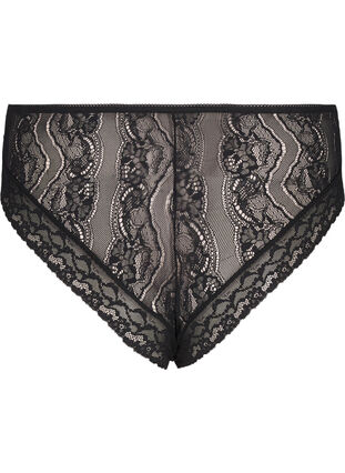 Zizzi Culotte brésilienne en dentelle microfibre, Black, Packshot image number 1