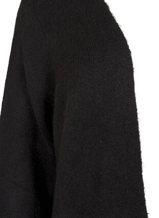 Zizzi Long cardigan tricoté avec poches, Black, Packshot image number 1