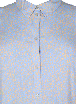 Zizzi Robe chemise en viscose avec imprimé, Small Dot AOP, Packshot image number 2