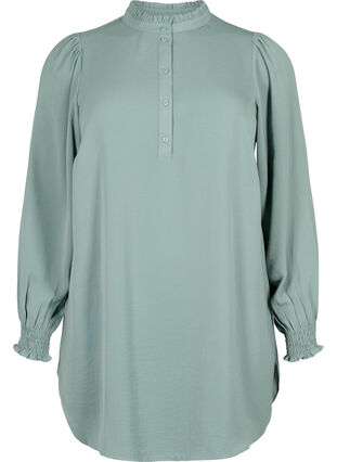 Zizzi Tunique avec des smocks, Chinois Green, Packshot image number 0