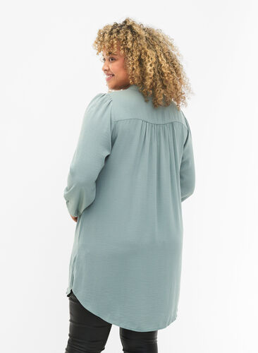 Zizzi Tunique avec des smocks, Chinois Green, Model image number 1