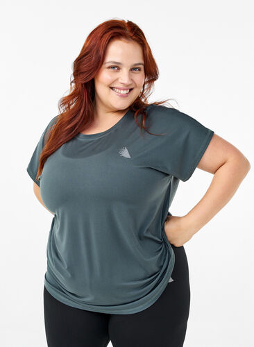 Zizzi T-shirt de sport uni, Urban Chic, Model image number 0