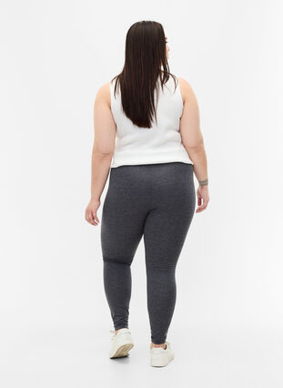 Zizzi Leggings mélangé gris, Dark Grey Melange, Model image number 1