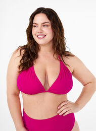 Haut de bikini forme triangle de couleur unie, Vivacious, Model