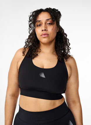 Zizzi Soutien-gorge de sport à dos nageur, Black, Model image number 0