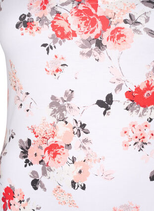 Zizzi Débardeur fleuri en viscose, White AOP flower, Packshot image number 2