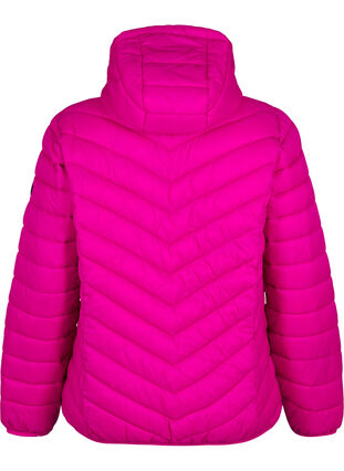 Zizzi Veste légère à capuche, Fuchsia Red, Packshot image number 1