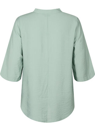 Zizzi Blouse à couleur unie avec manches 3/4, Chinois Green, Packshot image number 1