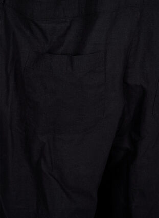 Zizzi Salopettes en lin mélangé, Black, Packshot image number 4