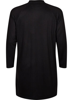 Zizzi Robe en jersey avec boutons, Black, Packshot image number 1