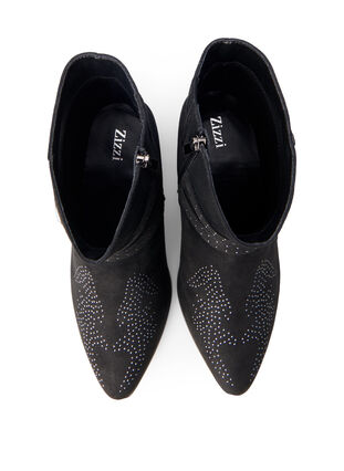 Zizzi Large - Botte courte avec clous et boucles, Black, Packshot image number 2