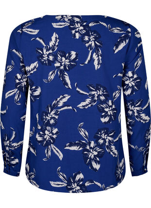 Zizzi FLASH - chemisier à manches longues avec imprimé, Navy Blazer Flower, Packshot image number 1