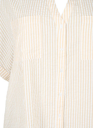 Zizzi Chemise rayée avec poches de poitrine, Natrual/S. Stripe, Packshot image number 2