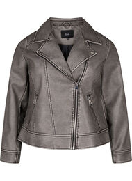 Veste imitation cuir patinée, Dark Grey Wash, Packshot