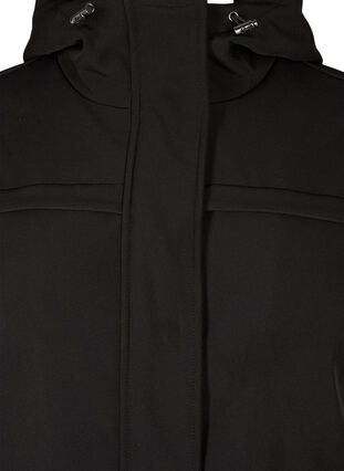 Zizzi Veste softshell résistante à l'eau avec doublure matelassée, Black, Packshot image number 2