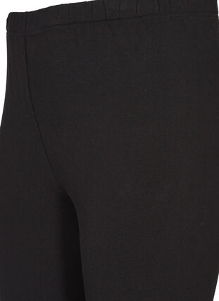 Zizzi Leggings en coton avec doublure, Black, Packshot image number 3