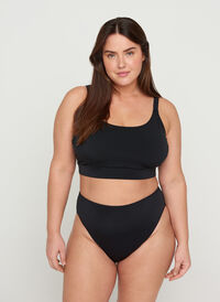 Culotte de bikini taï taille haute, Black, Model