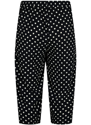 Zizzi Pantalon ample avec imprimé, Black Dot, Packshot image number 1