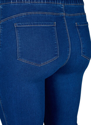 Zizzi  Pantacourts en jean avec ceinture élastique, Dark Blue Denim, Packshot image number 3