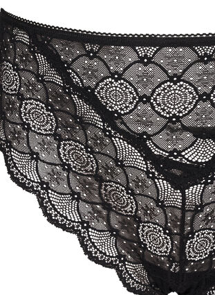 Zizzi Culotte brésilienne en dentelle, Black, Packshot image number 2