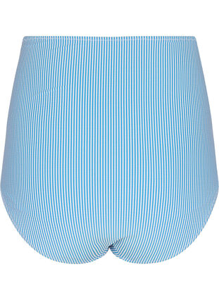 Zizzi Bas de bikini rayé avec une taille extra haute, BlueWhite Stripe AOP, Packshot image number 1