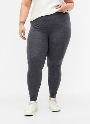 Zizzi Leggings mélangé gris, Dark Grey Melange, Model image number 0