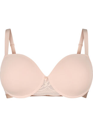 Zizzi Soutien-gorge moulé avec résille, Nude, Packshot image number 0