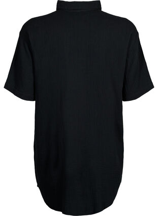 Zizzi Chemise à manches courtes avec boutons, Black, Packshot image number 1