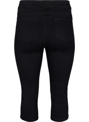 Zizzi  Pantacourts en jean avec ceinture élastique, Black, Packshot image number 1