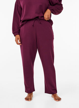 Zizzi Pantalon ample en modal mélange, Fig, Model image number 2