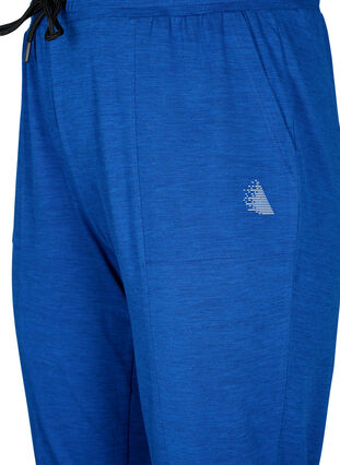 Zizzi Pantalon de sport avec poches et cordons coulissants, S. Blue / Black Mel., Packshot image number 2