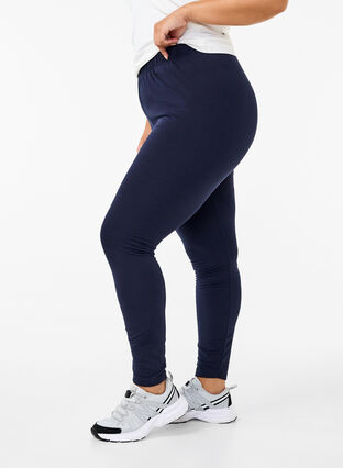 Zizzi Leggings en coton avec doublure, Night Sky, Model image number 2