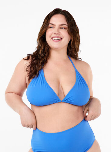 Zizzi Haut de bikini forme triangle de couleur unie, Nebulas Blue, Model image number 0