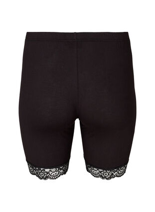 Zizzi Short de cyclisme avec bordure en dentelle, Black, Packshot image number 1