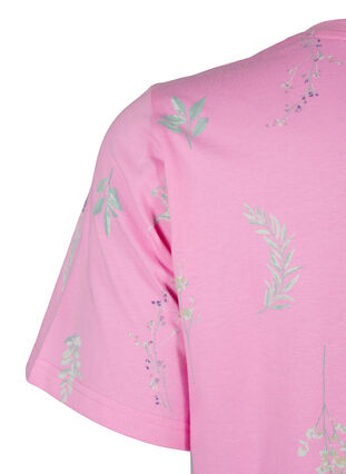 Zizzi T-shirt en coton biologique avec imprimé floral, Rosebloom W. Flower, Packshot image number 3