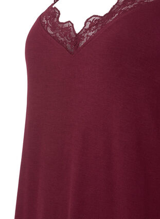 Zizzi Chemise de nuit avec bord dentelle en viscose, Port Royal, Packshot image number 2