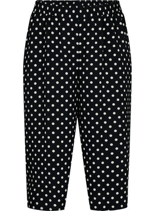 Zizzi Pantalon ample avec imprimé, Black Dot, Packshot image number 0