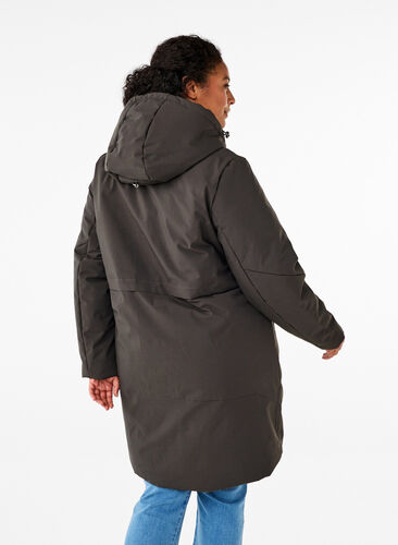 Zizzi Veste d'hiver avec taille ajustable, Raven, Model image number 1