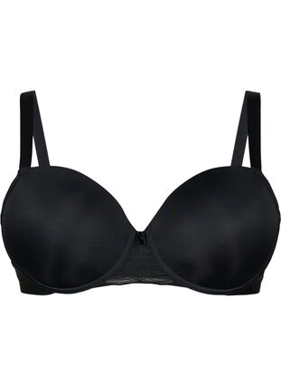 Zizzi Soutien-gorge moulé avec résille, Black, Packshot image number 0