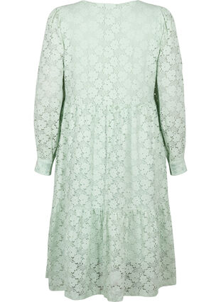 Zizzi Robes en dentelle avec manches longues, Pastel Green , Packshot image number 1