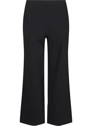 Zizzi Pantalon ample avec ceinture élastique, Black, Packshot image number 1