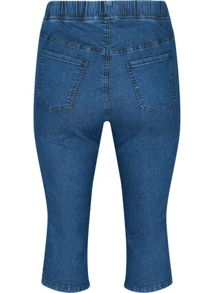 Zizzi Pantacourt en coton mélangé, Dark blue denim, Packshot image number 1