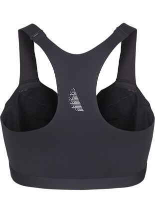 Zizzi Soutien-gorge de sport avec une fermeture sur le devant et un maintien élevé, Black, Packshot image number 1