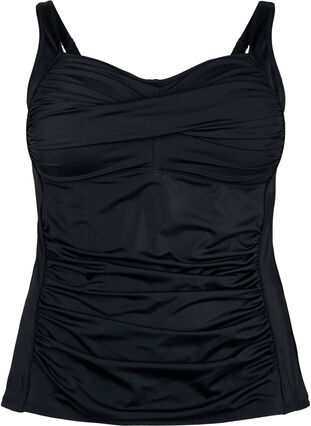 Zizzi Tankini drapé, Black, Packshot image number 0